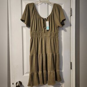 Olive Green Gilli Reese Dress L